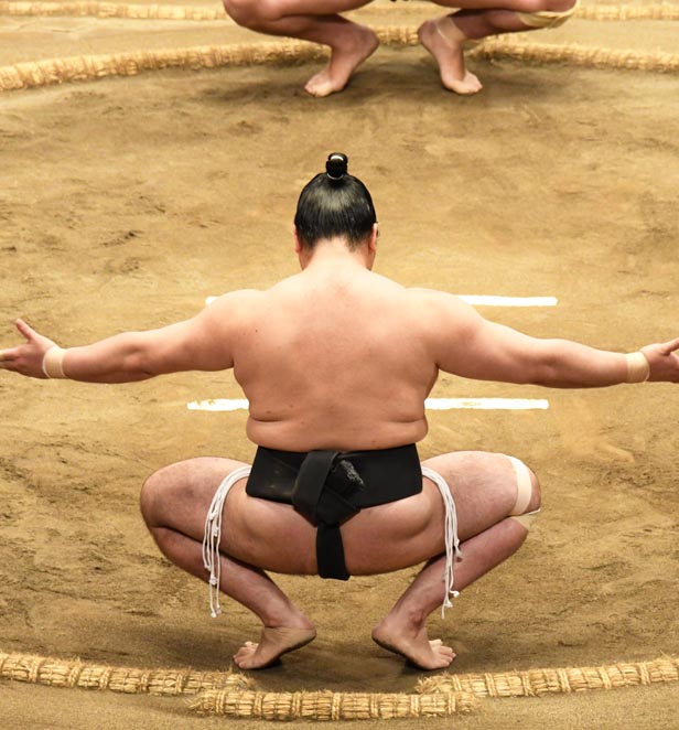 Sumo demonstration in Japan