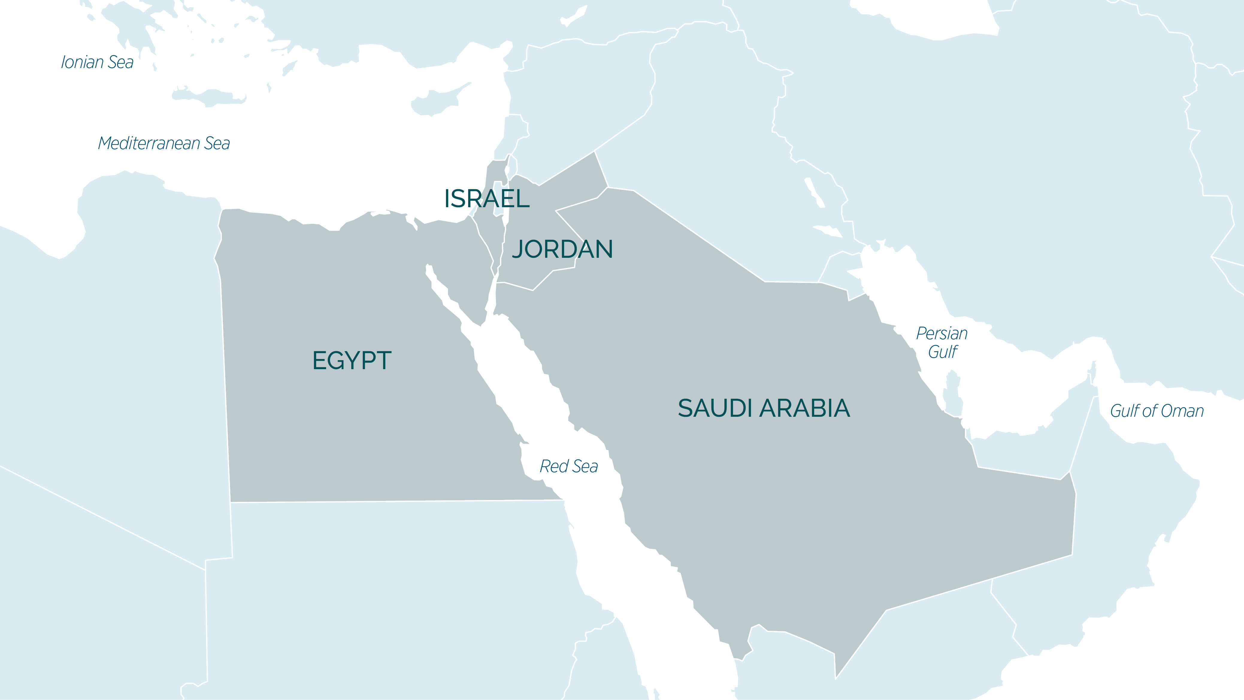 Map of the Red Sea and the Middle East showing Egypt, Cyprus, Jordan, Israel, Saudi Arabia, Larnaca, Eilat, Ashdod, Safaga and more.