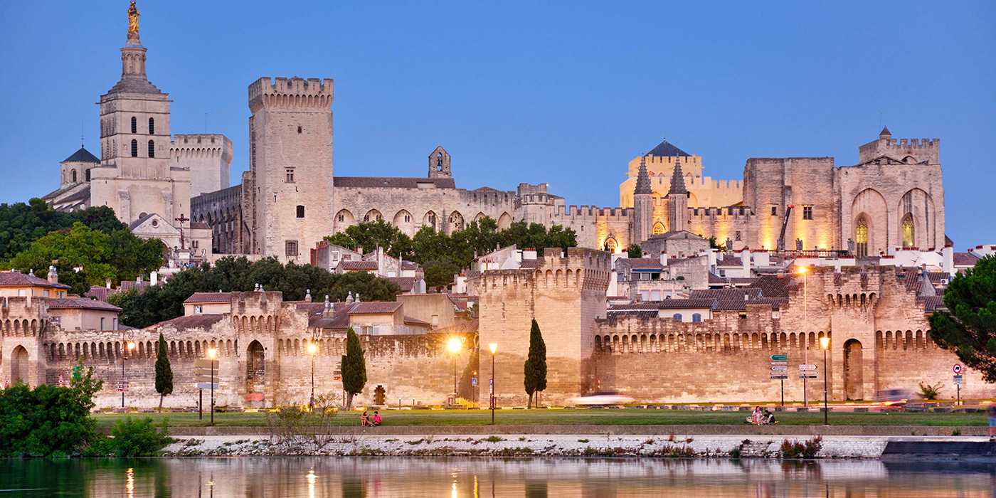 Sunset in Avignon, France