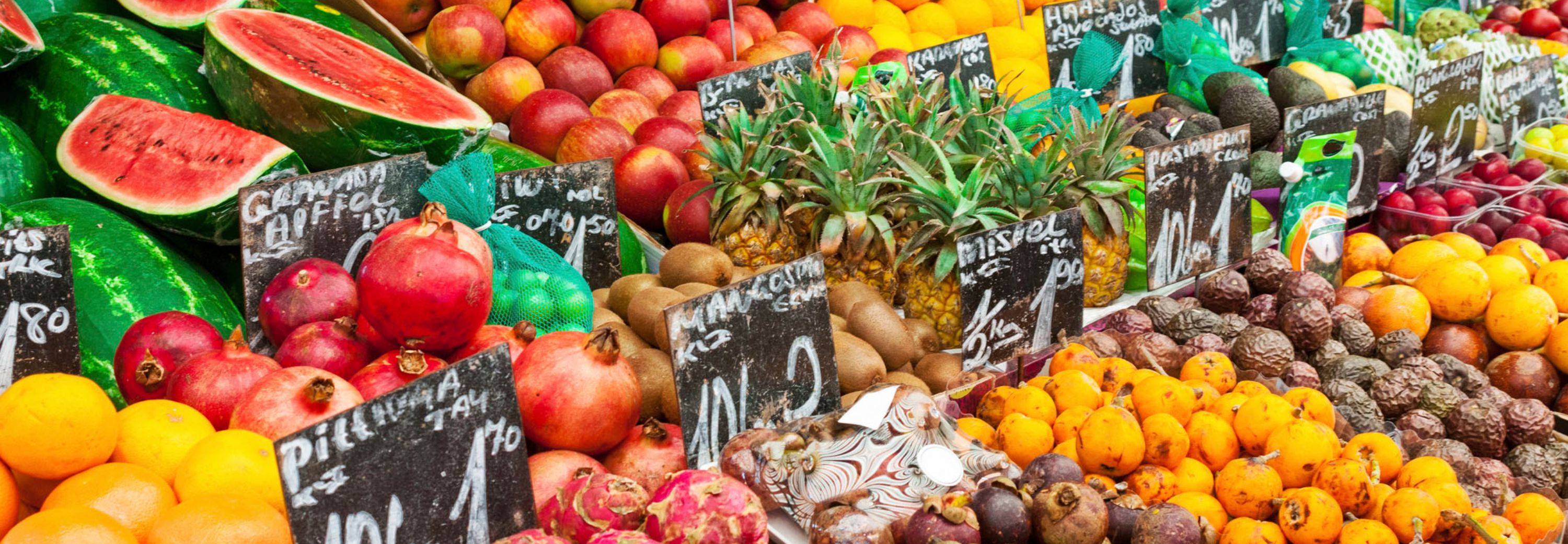 Fruit stall in the Caribbean